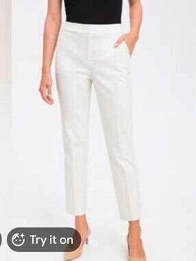 Boden White Crop Ankle Pants - Size 16/18R